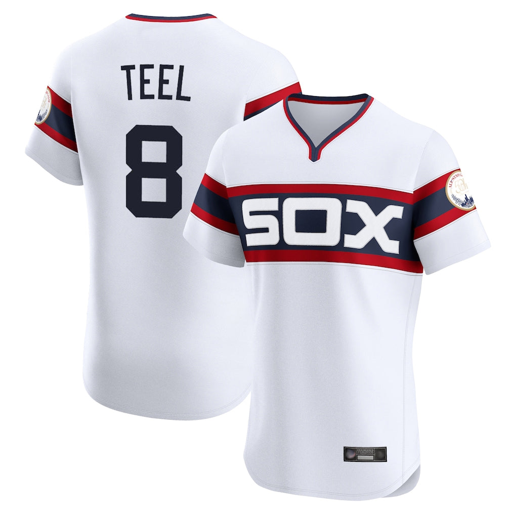 Trusc C.White Sox #8 Kyle Teel Player White T-shirt Limited Elite Home Stitched Jerseys