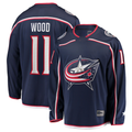Trusc CB.Jackets #11 Miles Wood Navy Home Breakaway Jersey