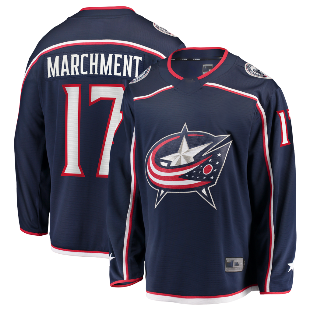 Trusc CB.Jackets #17 Mason Marchment Navy Home Premier Breakaway Player Jersey