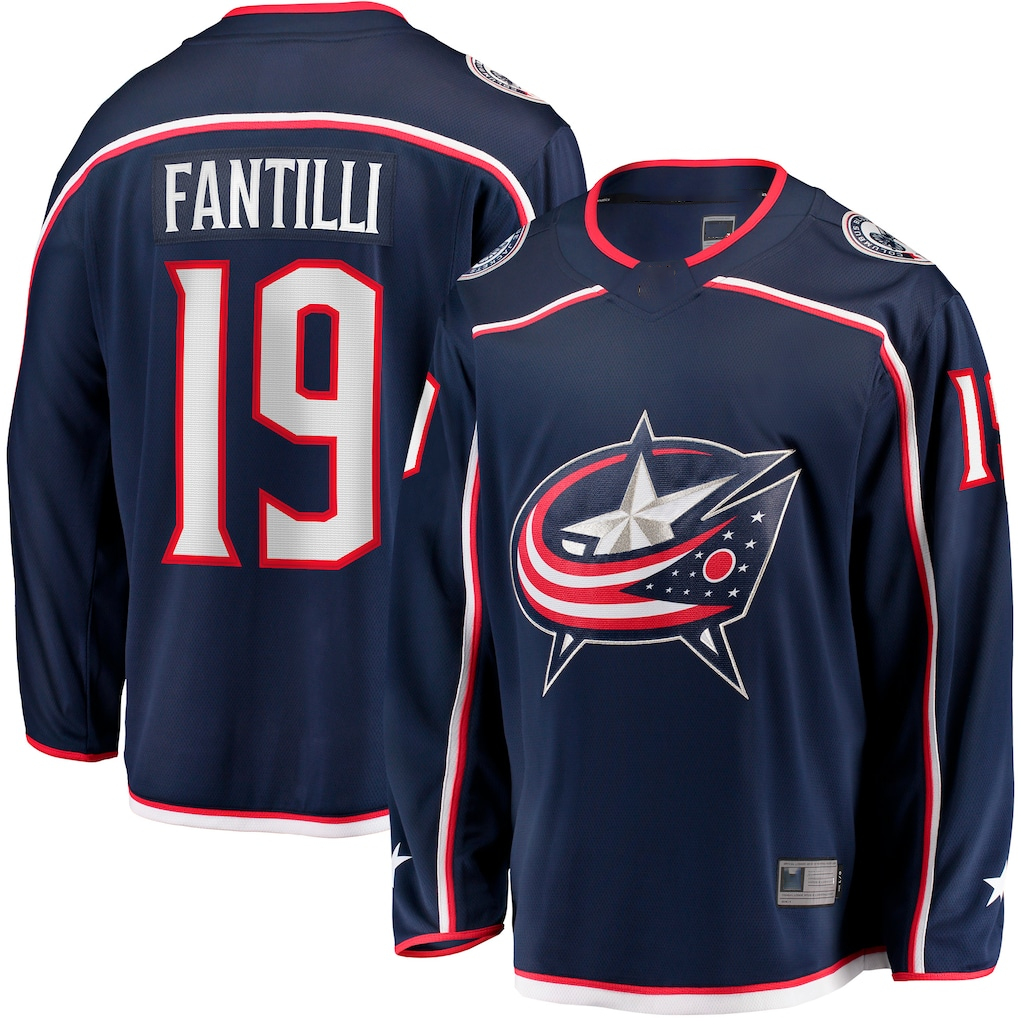 Trusc CB.Jackets #19 Adam Fantilli Navy Home Premium Jersey