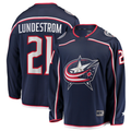 Trusc CB.Jackets #21 Isac Lundestrom Navy Home Breakaway Jersey