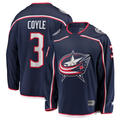 Trusc CB.Jackets #3 Charlie Coyle Navy Home Breakaway Jersey