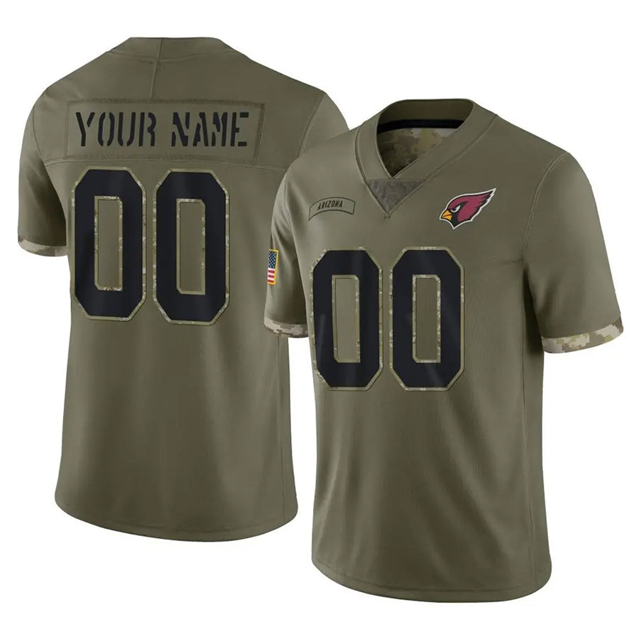Trusc Custom A.Cardinals Olive Salute To Service Limited Game Stitched Jerseys