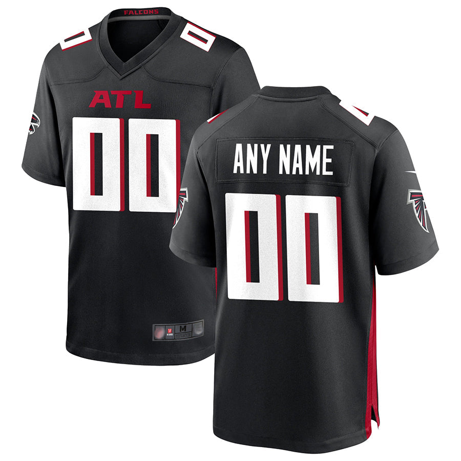 Trusc Custom A.Falcons Black Home Game Stitched Jerseys