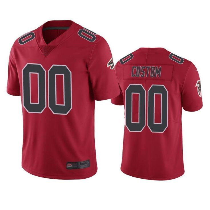 Trusc Custom A.Falcons Red Color Rush Limited Stitched Jerseys