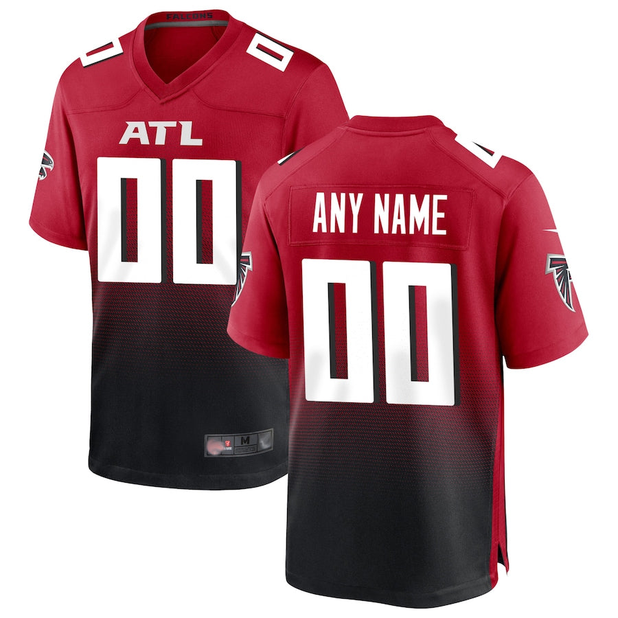 Trusc Custom A.Falcons Red Replica Home Game Stitched Jerseys