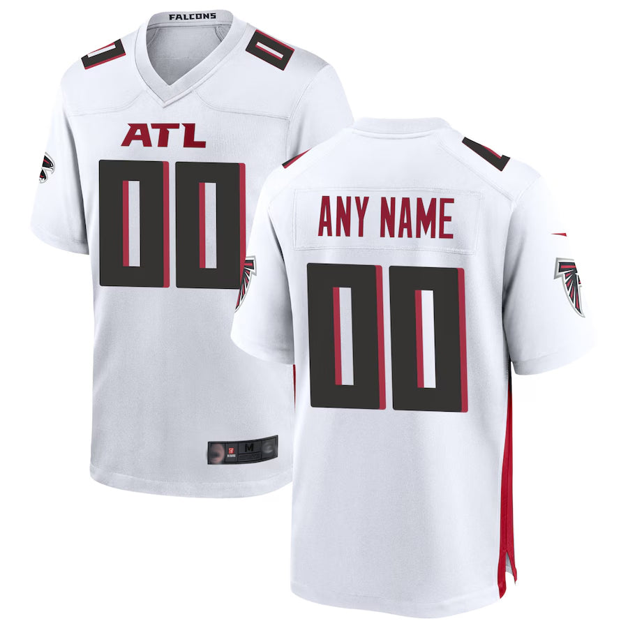 Trusc Custom A.Falcons White Home Game Stitched Jerseys