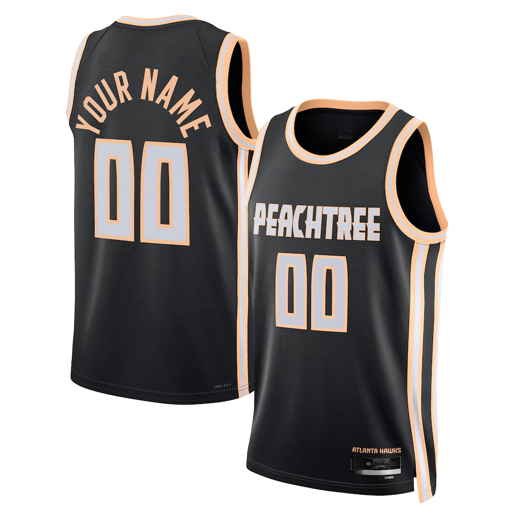 Trusc Custom A.Hawks Black 2025-26 City Edition Swingman Jerseys