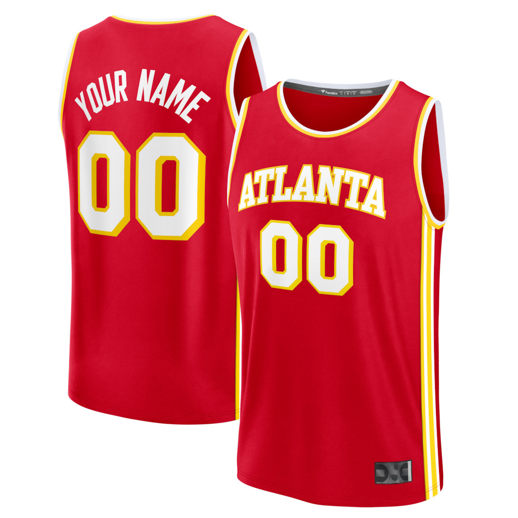 Trusc Custom A.Hawks Red Fast Break Jerseys - Icon Edition