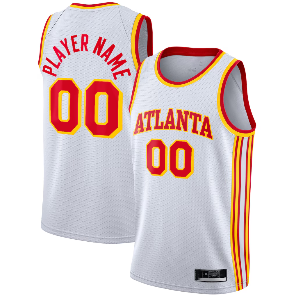 Trusc Custom A.Hawks White 2020-21 Swingman Jerseys - Association Edition