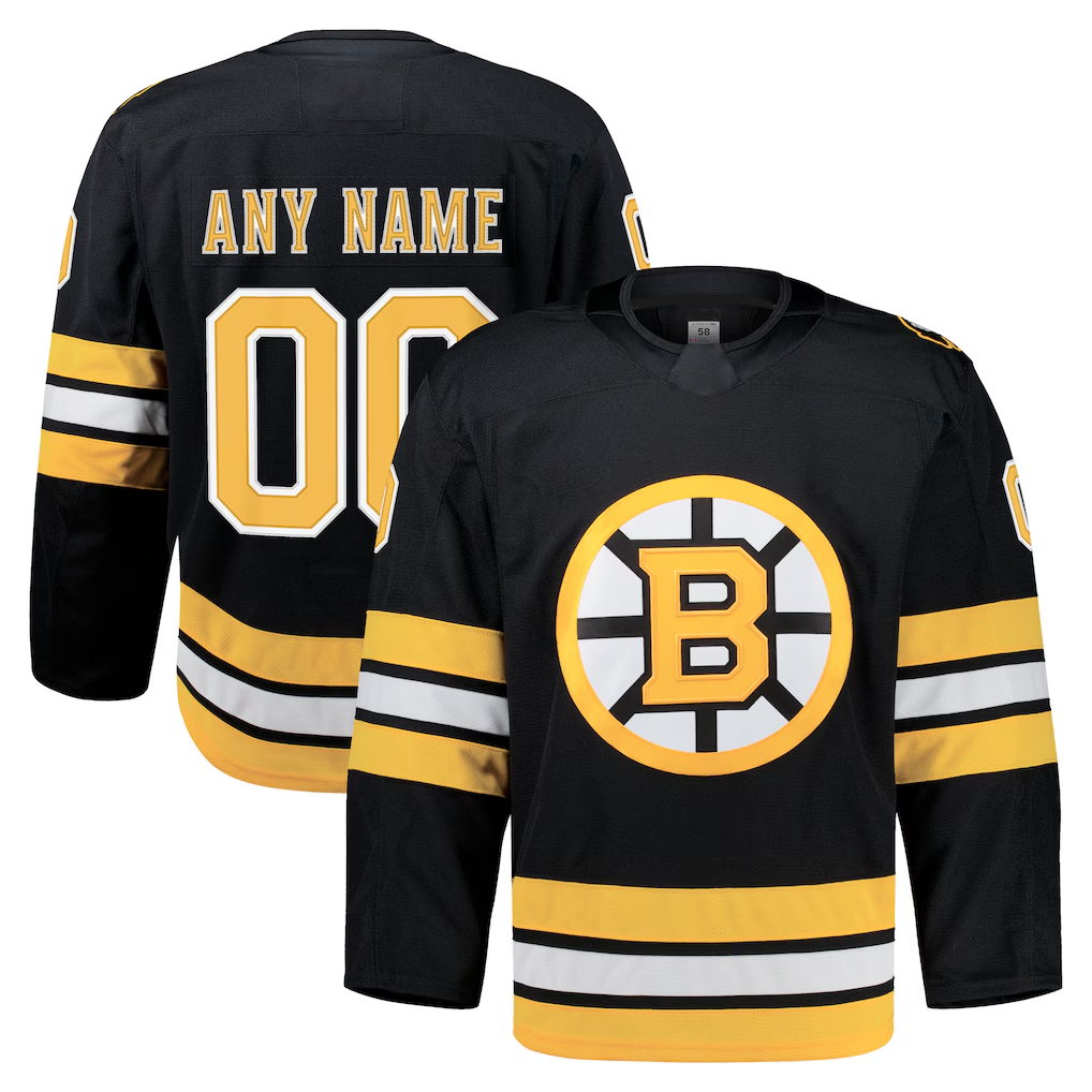 Trusc Custom B.Bruins Black Home Authentic Pro Stitched Jerseys