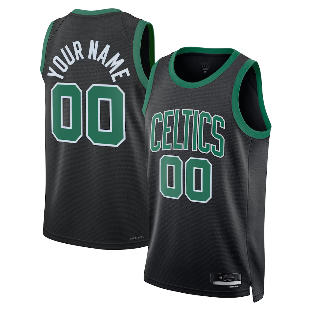 Trusc Custom B.Celtics Black 2022-23 Swingman Jerseys - Statement Edition