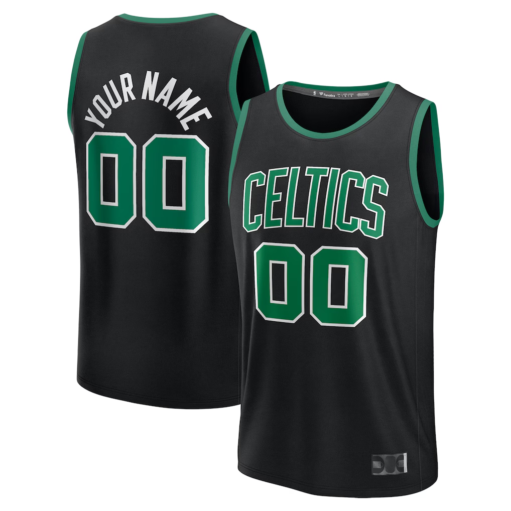 Trusc Custom B.Celtics Black Fast Break Jerseys - Statement Edition