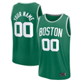 Trusc Custom B.Celtics Fanatics Kelly Green Fast Break Stitched Jerseys - Icon Edition