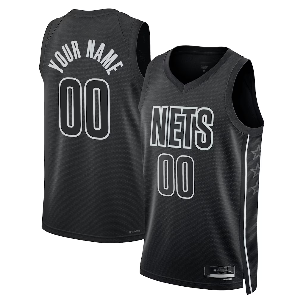 Trusc Custom B.Nets Black 2022-23 Swingman Jerseys - Statement Edition