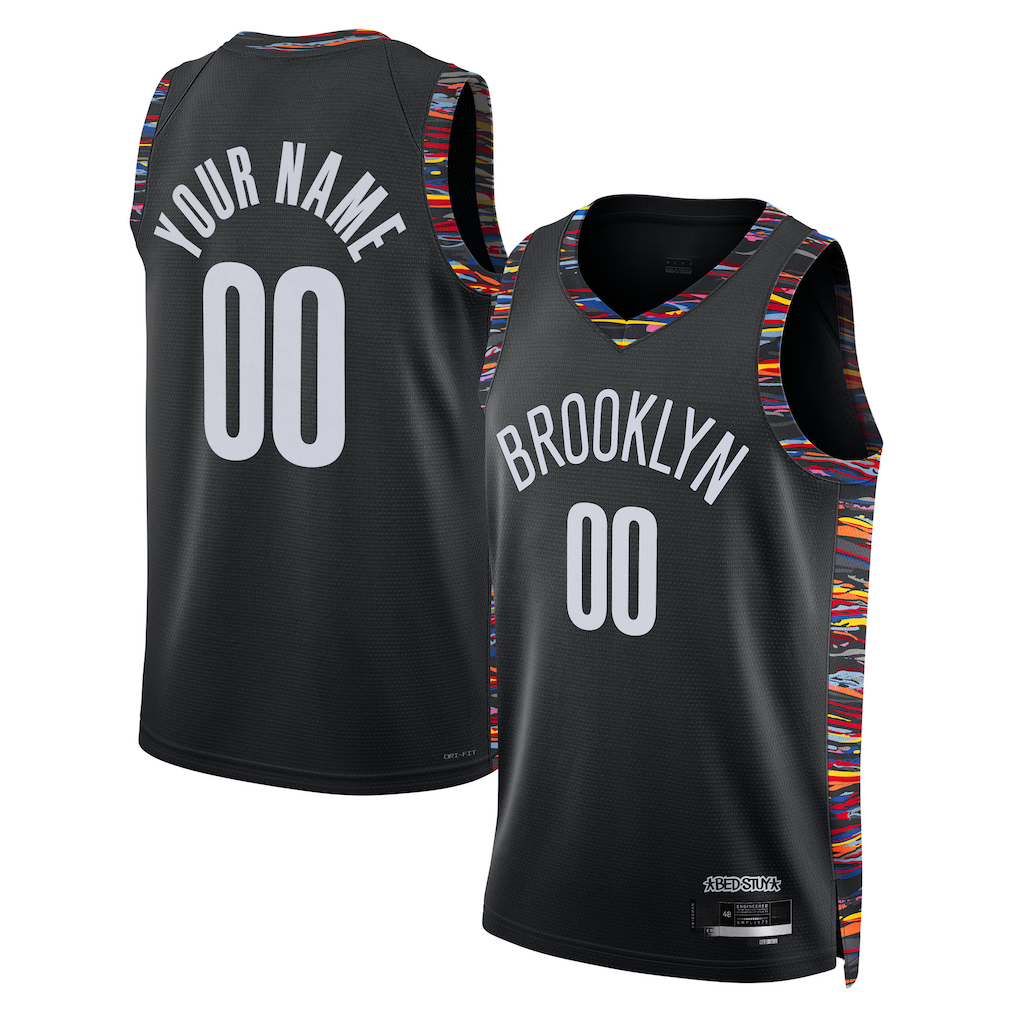 Trusc Custom B.Nets Black 202526 City Edition Swingman Jerseys