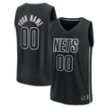 Trusc Custom B.Nets Fanatics Black Fast Break Stitched Jerseys- Statement Edition
