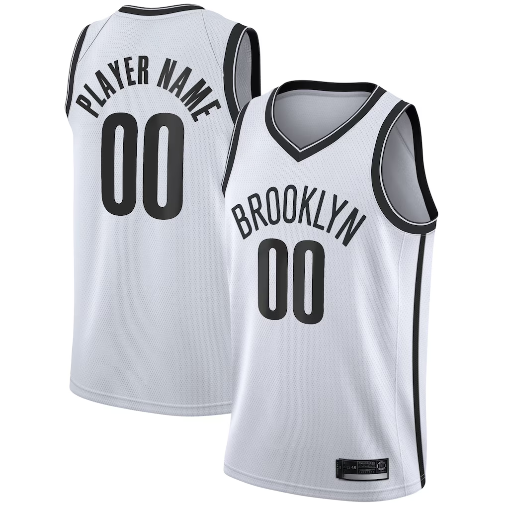 Trusc Custom B.Nets White 2020-21 Swingman Jerseys - Association Edition