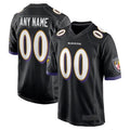 Trusc Custom B.Ravens Black Home Game Stitched Jerseys