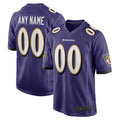 Trusc Custom B.Ravens Purple Home Game Stitched Jerseys