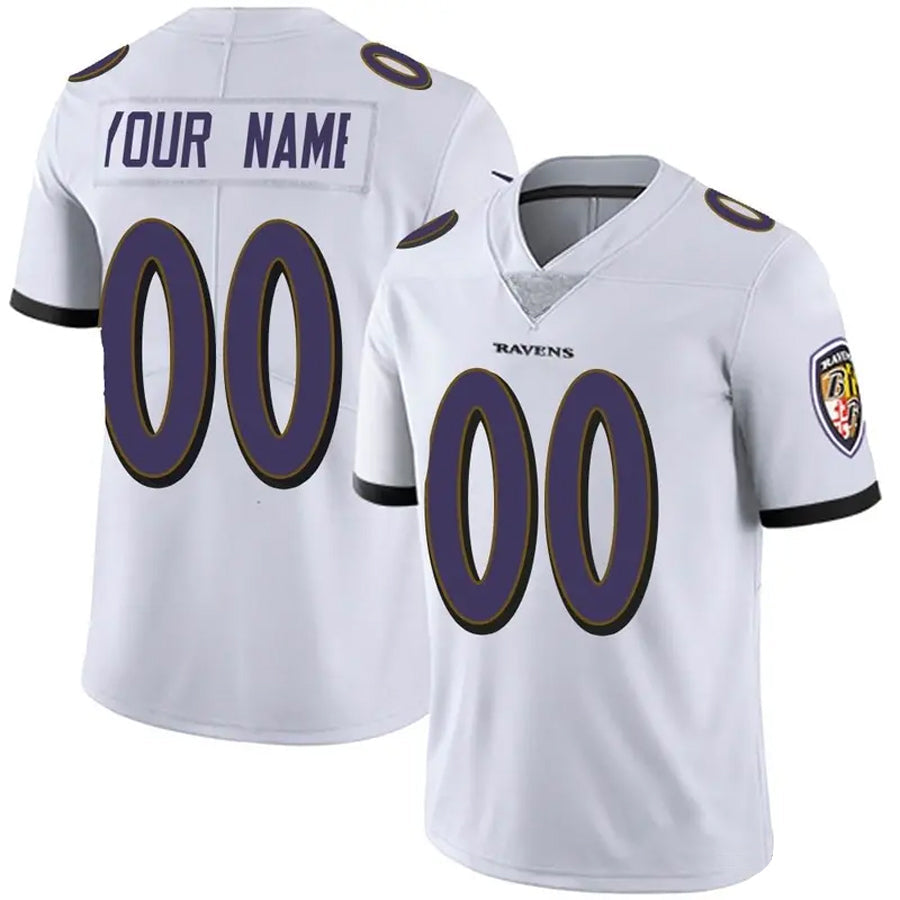 Trusc Custom B.Ravens White Vapor F.U.S.E. Limited Stitched Jerseys