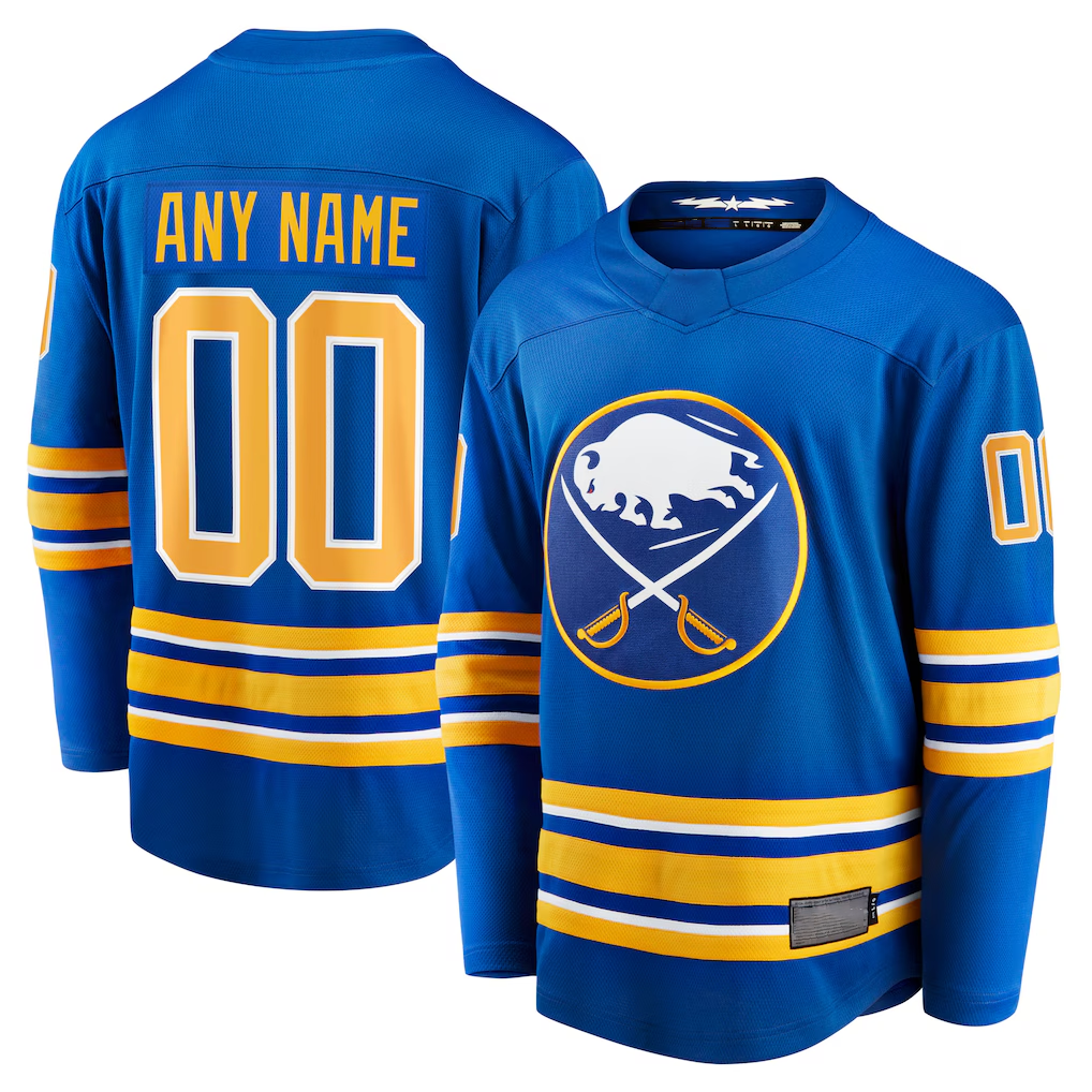 Trusc Custom B.Sabres Royal Home Breakaway Stitched Jerseys