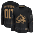 Trusc Custom C.Avalanche Black 2024 Military Appreciation Practice Jerseys