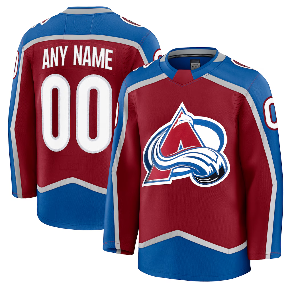 Trusc Custom C.Avalanche Burgundy Home Premium Jerseys