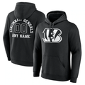 Trusc Custom C.Bengals Black Personalized Name & Number Pullover Hoodie Stitched Jerseys