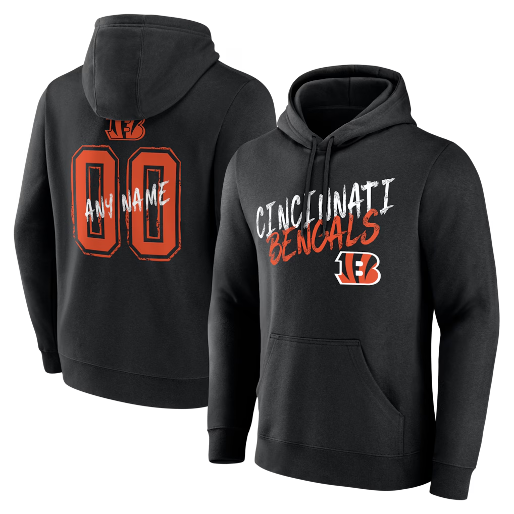 Trusc Custom C.Bengals Gray Big & Tall Team Authentic Custom Hoodie Stitched Jerseys
