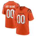 Trusc Custom C.Bengals Orange Alternate Game Stitched Jerseys