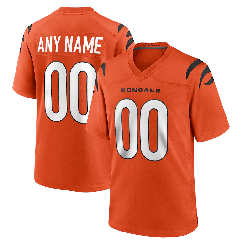 Trusc Custom C.Bengals Orange Alternate Game Stitched Jerseys