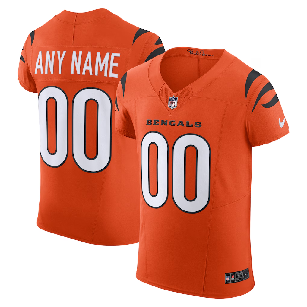 Trusc Custom C.Bengals Orange Alternate Vapor F.U.S.E. Elite Stitched Jerseys
