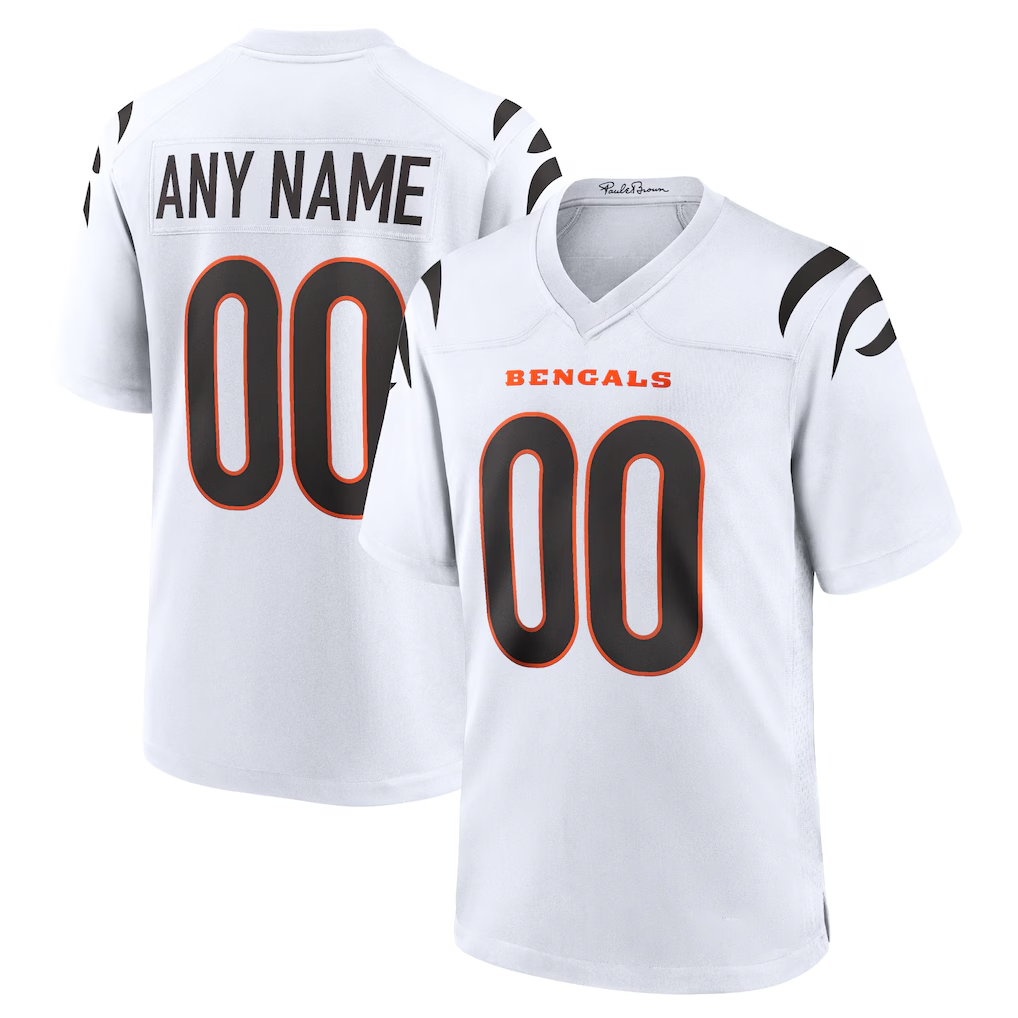 Trusc Custom C.Bengals White Game Stitched Jerseys