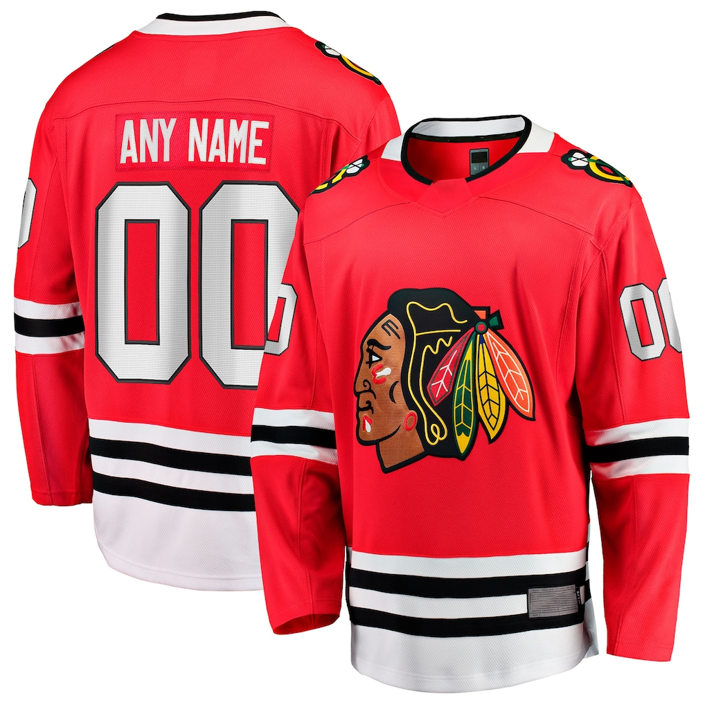 Trusc Custom C.Blackhawks Red Home Breakaway Jerseys