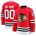 Trusc Custom C.Blackhawks Red Home Premium Jerseys