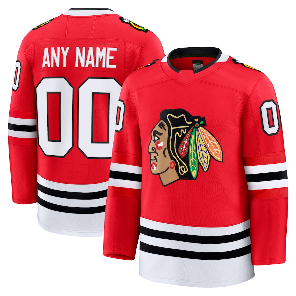 Trusc Custom C.Blackhawks Red Home Premium Jerseys