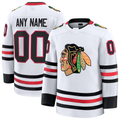 Trusc Custom C.Blackhawks White Away Premium Jerseys