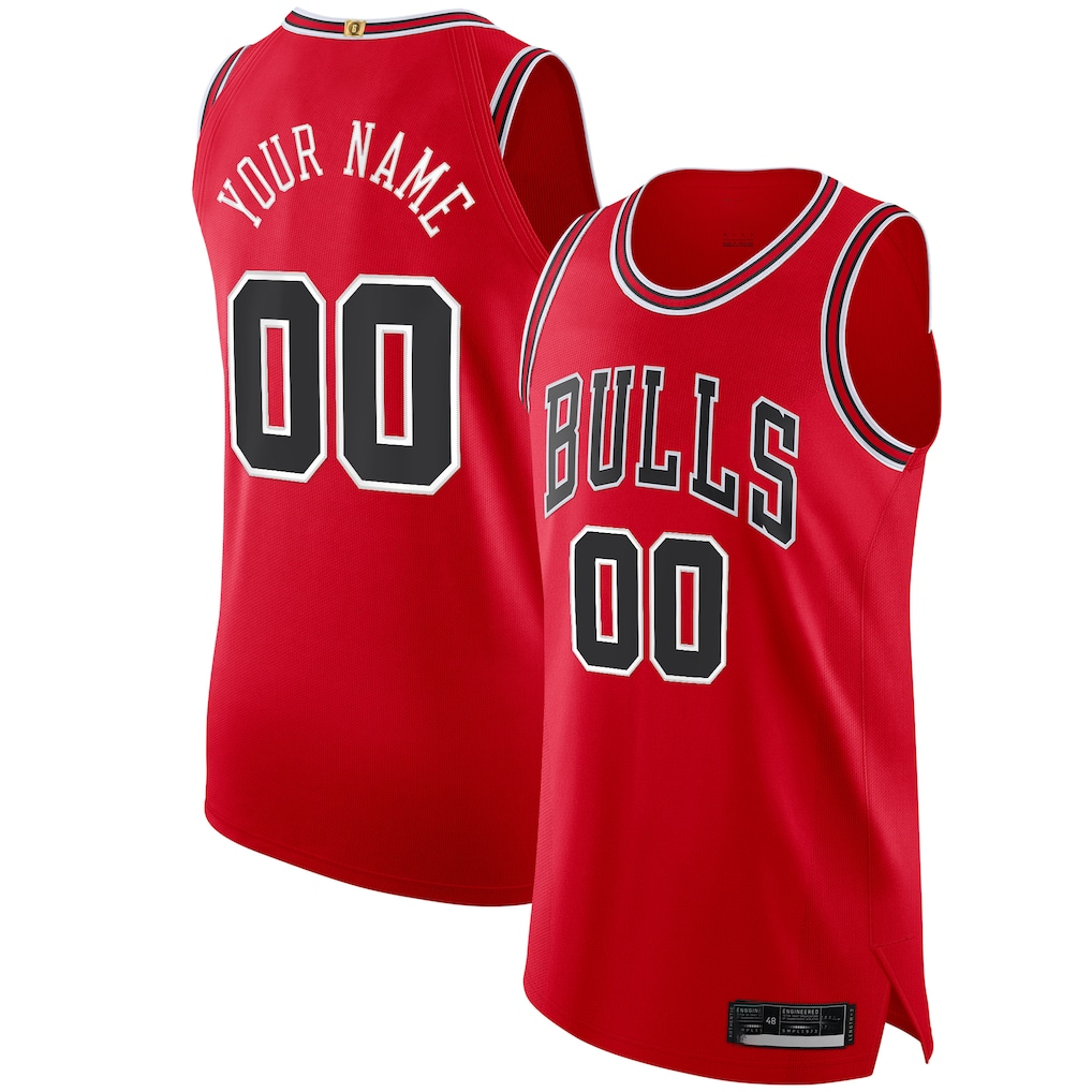 Trusc Custom C.Bulls Red Authentic Jerseys - Icon Edition