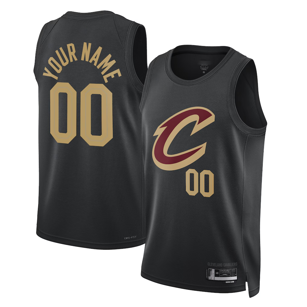 Trusc Custom C.Cavaliers Black 2022-23 Swingman Jerseys - Statement Edition