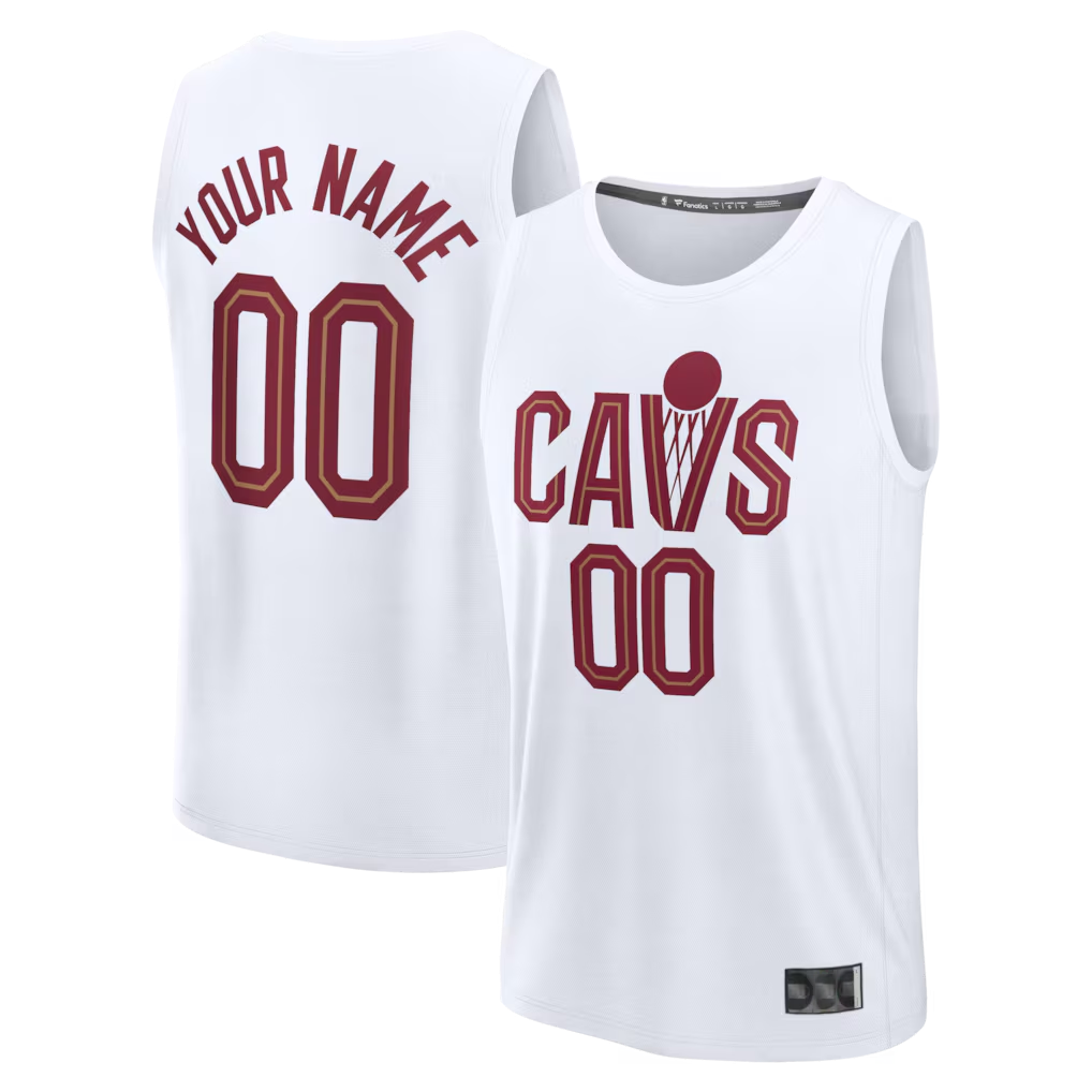 Trusc Custom C.Cavaliers White Fast Break Jerseys - Icon Edition