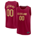 Trusc Custom C.Cavaliers Wine Fast Break Jerseys - Icon Edition