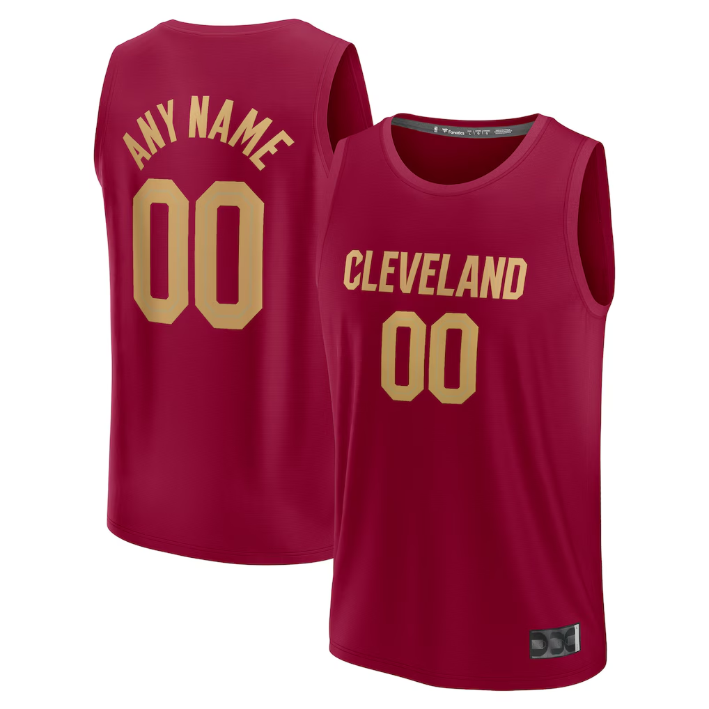 Trusc Custom C.Cavaliers Wine Fast Break Jerseys - Icon Edition