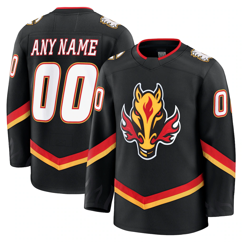 Trusc Custom C.Flames Black Alternate Premium Jerseys