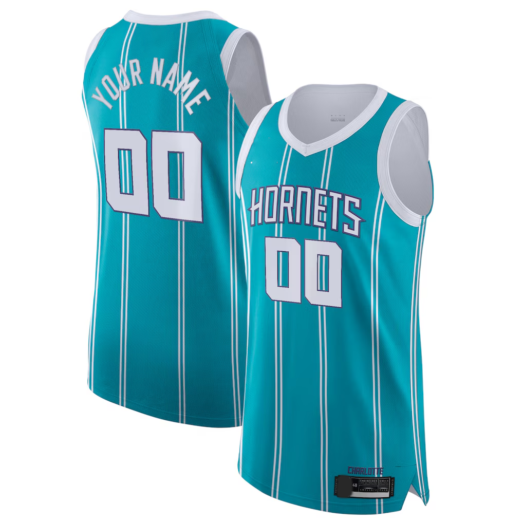 Trusc Custom C.Hornets  Teal 202021 Authentic Jerseys - Icon Edition