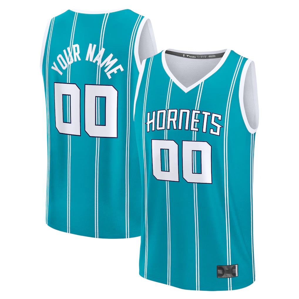Trusc Custom C.Hornets  Teal Fast Break Jerseys - Icon Edition