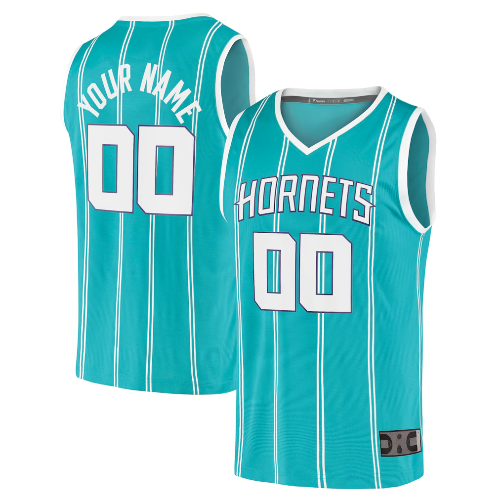 Trusc Custom C.Hornets  Teal Fast Break Replica Jerseys - Icon Edition