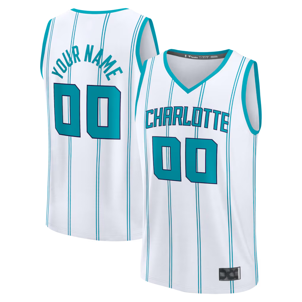 Trusc Custom C.Hornets  White Fast Break Jerseys - Icon Edition