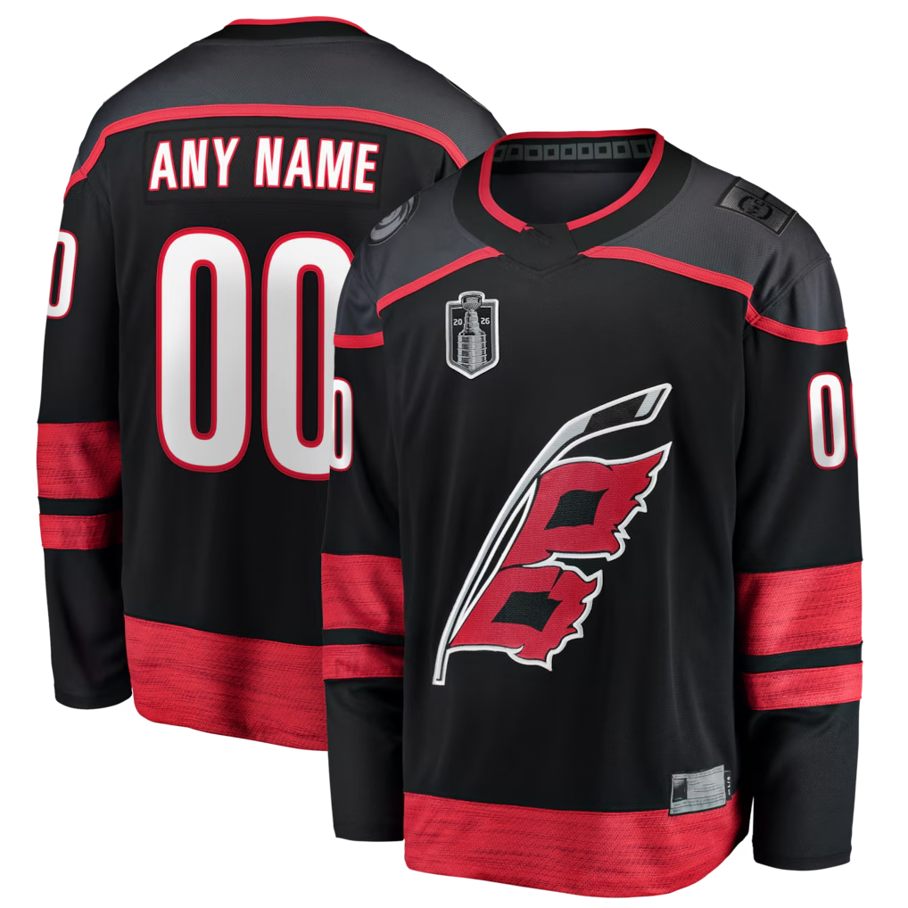 Trusc Custom C.Hurricanes Black 2026 Stanley Cup Final Home Breakaway Stitched Jerseys