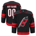 Trusc Custom C.Hurricanes Black Home Authentic Pro Stitched Jerseys